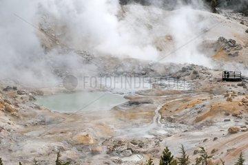 Bumpass Hell a geothermal area of Lassen Volcanic NP USA