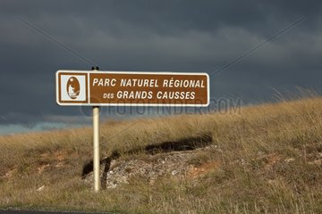 Regional natural park of the Grand Causses board France