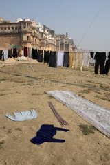 Dryer at the edge of the Ganges Varanasi India