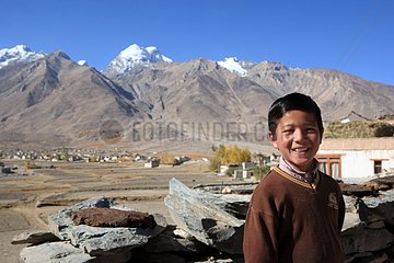 Schoolboy in uniform Zanskar Ladakh Himalayas India
