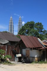 Petronas Twin Towers seen from the suburbs of the capital
