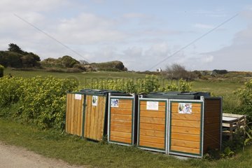 Containers for recyclable waste on the island of Brehat