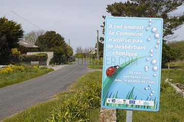 Information board on the outskirts of Kerlouan Finistère