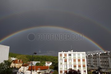Double rainbow after a storm in Versailles France