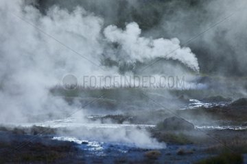 Landscape of the area of Geysir in Iceland