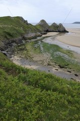 Coastal scenery of the Gower Peninsula Wales UK