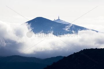 Summit of Mont Ventoux over the fog - France
