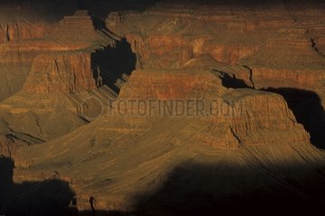 Gigantic cliffs in the Grand Canyon in USA