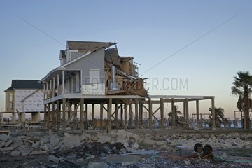 Houses destroyed by Hurricane Katrina New Orleans