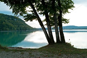 Lake Chalain Fontenu to France in autumn