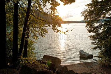 Lake Chalain Fontenu to France in autumn