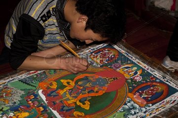 Tanka painter Lhasa Tibet