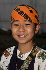 Young Japanese boy at Goshogawara Japan