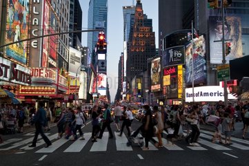 Broadway by night New York USA