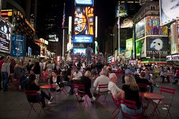 Broadway by night Manhattan New York USA