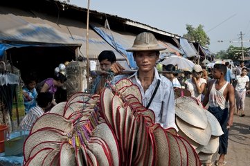 Market on the way to Bago Burma