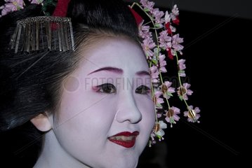 Portrait of a Maiko an apprentice Geisha Kyoto Japan