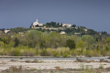 Cairanne Village and Aigues river in Provence France