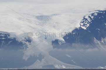 Glacier and mountains in the Ross Sea Antarctica