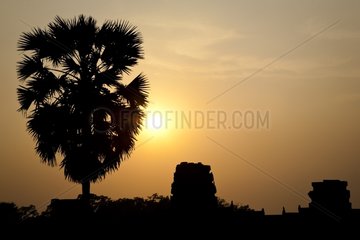 Sunset over Angkor Wat Cambodia
