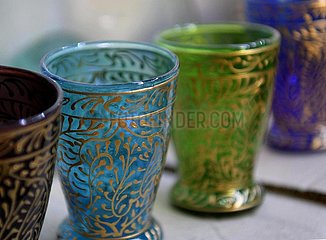SYRIEN-DAMASKUS-handmade Glasherstellung