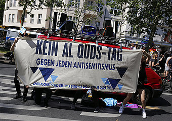Al-Quds Demonstration gegen Israel und Zionismus und fuer einen palaestinensischen Staat (auch auf dem Territorium Israels) 360-berlin