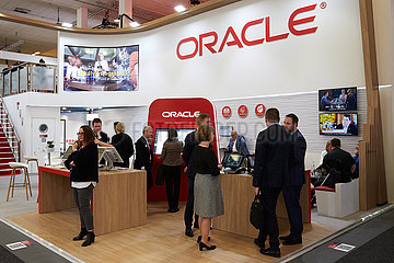 Berlin  Deutschland - Messestand von Oracle bei der ITB.