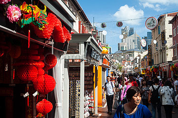 Singapur  Republik Singapur  Strassenmarkt in Chinatown