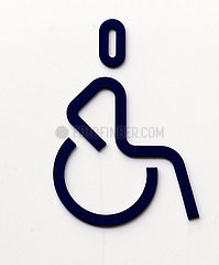Royal Ascot  Grossbritannien  Piktogramm eines Rollstuhlfahrers