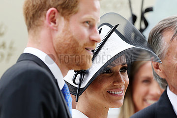 Royal Ascot  Portrait of TRH Prince Harry  the Duke of Sussex and TRH Meghan the Duchess of Sussex