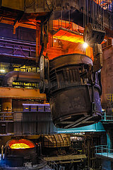 ThyssenKrupp Steel  Stahlwerk  Duisburg  Ruhrgebiet  Nordrhein-Westfalen  Deutschland  Europa