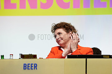 Berlin  Deutschland - Nicola Beer  stellvertretende Bundesvorsitzende der FDP auf dem Bundesparteitag.