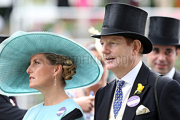 Royal Ascot  Portrait of HRH Sophie  the Countess of Wessex and the Earl of Derby