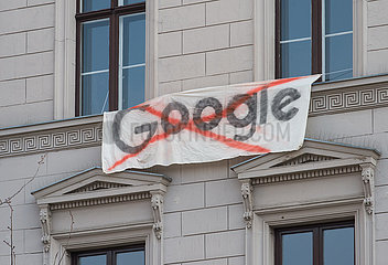 Prostest gegen die Internetfirma Google