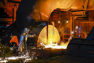 ThyssenKrupp Steel  Duisburg  Ruhrgebiet  Nordrhein-Westfalen  Deutschland  Europa