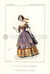 Mezzo-soprano singer Mlle. Delille as Gina in La Barcarolle  1845.