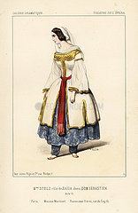 Mezzo-soprano Rosine Stoltz as Zaida in Dom Sebastien  Act II  1843.
