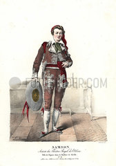 Joseph-Isidore Samson as Figaro in Le Barbier de Seville  1823.