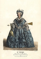 Charlotte Tousez as Baronne de Vieuxbois in La Fausse Agnes  1823.