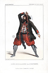 Eugene Grailly in the role of Kernoc in Les Naufrageurs de Kerougal  1844.