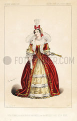 Frosine Blanchard as La Grande Maitresse in Les Mousquetaires de la Reine  1846.