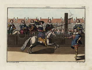 Jousting at a ring.