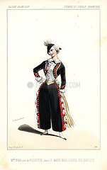 Mlle. Irma Aubry as Polkette in Le Mardi Gras a l'Hotel des Haricots  1846.