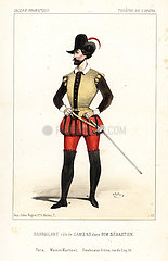 French baritone Paul Barroilhet as Camoens in Dom Sebastien  1843.