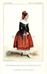 Mlle. Florentine as La Gouailleuse in Les Mysteres de Passy  1844.