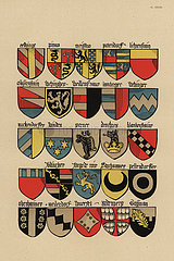 Ecus or blazons of the German nobility  15th century.