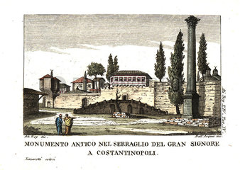 Ancient monument in the seraglio of the Grand Seignior at Constantinople.