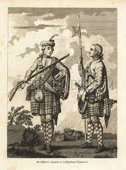 An Officer and Serjeant of a Highland Regiment  17th century.