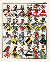Swiss coats of arms  c. 1340.