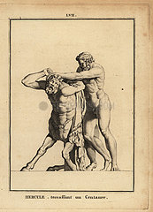 Statue of Hercules  Roman hero and god  killing a centaur.